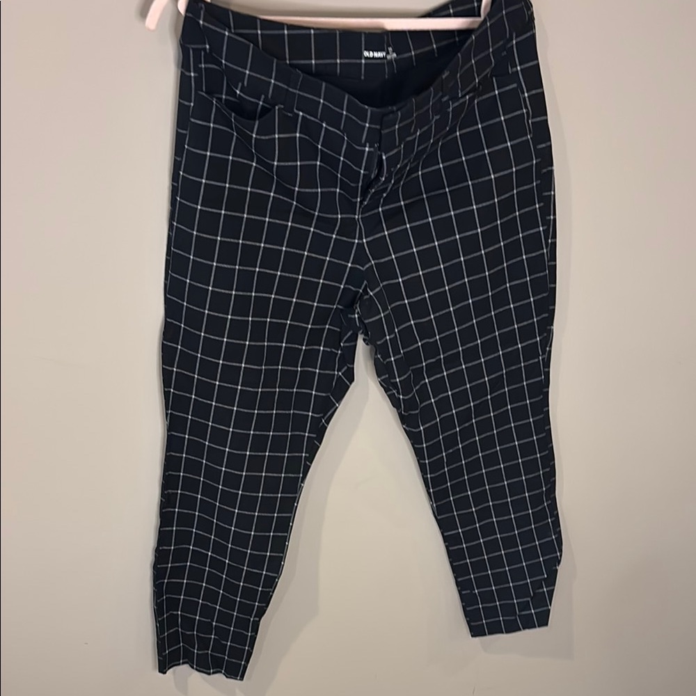 Women’s Black Checkered Pants